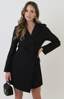 Classic Elegant Blazer Dress Zwart