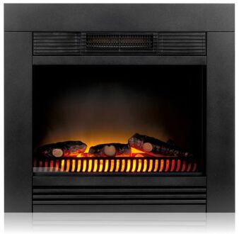 Classic Fire Sfeerhaard Elektrisch Chicago - Electrische Haard met Verwarming, Bedieningspaneel en Timer Zwart