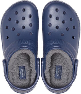 Classic Fuzz Lined Clog  Slippers - Maat 37/38 - Unisex - navy/grijs