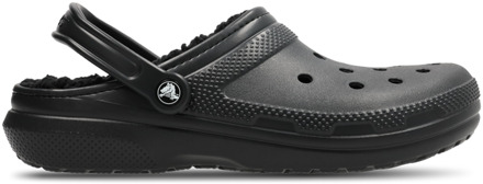 Classic Fuzz Lined Clog Slippers Slippers - Maat 46/47 - Unisex - zwart