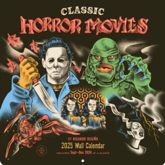 Classic Horror Movies 2025 Wall Calendar - Diseno, Ricardo
