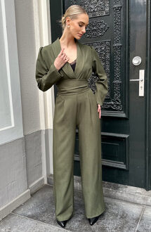 Classic Jumpsuit Detailed Suit Army Groen