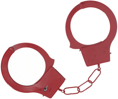 Classic metalen handboeien - Rood