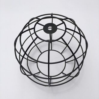 Classic Nordic E27 Dia.180mmx150mmH Watermeloen Lampenkap Lamp Kooi 3Mm Metalen Draad Frame Voor Vintage Licht Hanger Licht Diy