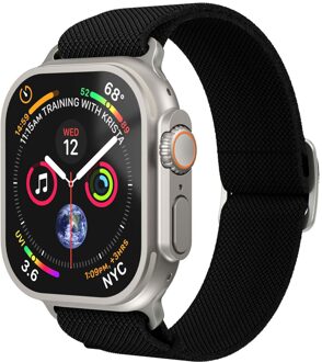 Classic Nylon Loop bandje voor de Apple Watch | 44/45/46/49 mm - Zwart - 49 mm