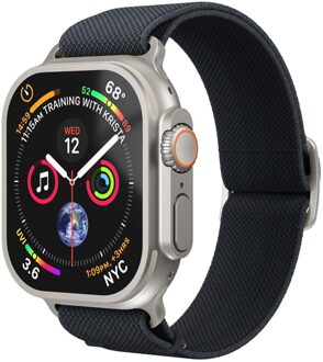 Classic Nylon Loop bandje voor de Apple Watch Series 1 t/m 11 / SE / Ultra (44/45/46/49 mm) - Navy Donkerblauw - 49 mm