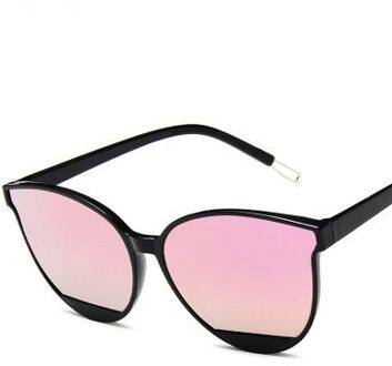 Classic Oval Rode Vrouwen Zonnebril Vrouwelijke Vintage Luxe Plastic Cat Eye Zonnebril UV400 Mode Voor Driver roze