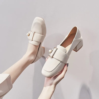 Classic penny loafers for women slip on casual shoes work shoes outdoor walking footwear brown