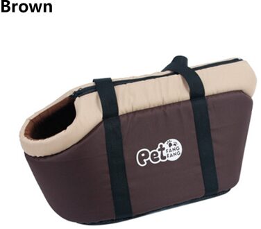 Classic Pet Carrier Draagbare Gezellige Zachte Puppy Kat Hond Zakken Rugzak Schouder Carrier Dierbenodigdheden Voor Outdoor Wandelen Reizen bruin / L