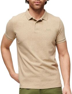 Classic Pique Polo Heren licht bruin - S