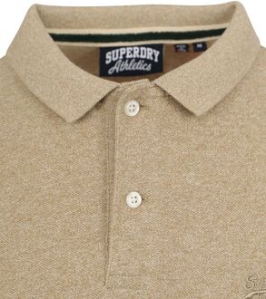 Classic Pique Polo Heren licht bruin - S