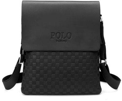 Classic Plaid Design Business Men's Bag Retro Brand Men's Handbag Casual Plaid Shoulder Bag for Men