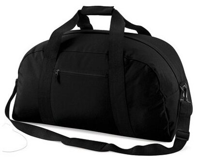 Classic reistas/sporttas/weekendtas - zwart - 60 x 29 x 31 cm - 2 vakken - polyester - 48 liter