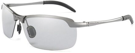 Classic Rijden Meekleurende Zonnebril Mannen Gepolariseerde Chameleon Verkleuring Zonnebril Voor Mannen Anti-Glare Goggles 3043 grijs