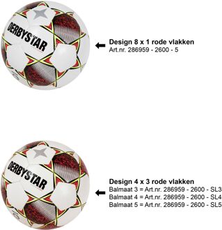 Classic S-Light II Voetbal Junior wit - rood - geel - zwart - 5