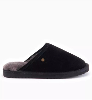 Classic Suede Pantoffels - Black - Maat 41