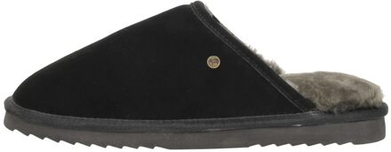 Classic Suede Pantoffels - Black - Maat 46