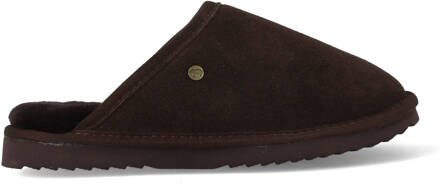 Classic Suede Pantoffels - Choco - Maat 42