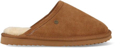 Classic Suede Pantoffels - Cognac - Maat 47