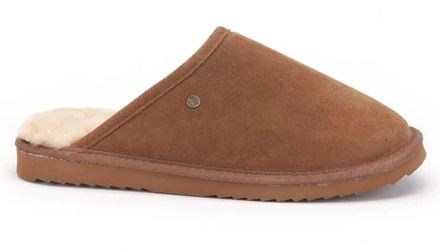 Classic Suede Pantoffels - Cognac - Maat 47