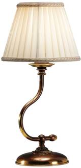 Classic - tafellamp met gebogen frame ivoor, oud-messing