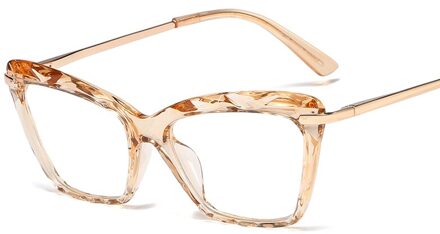 Classic Vintage Crystal Brilmontuur Vrouwen Vierkante Metalen Transparante Computer Brillen Optische Vrouwen Brillen Frames thee