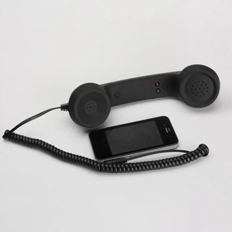 Classic Vintage Design Radiation Protection Phone Handset Mini Mic Speaker Phone Call Receiver for iPhone