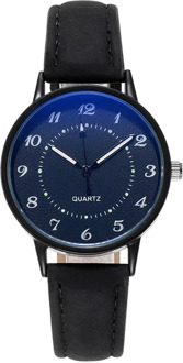 Classic Women's Casual Quartz Leather Band Strap Watch Round Analog Clock Wrist Watches Luminous Hands Wrist Clock Waterproof