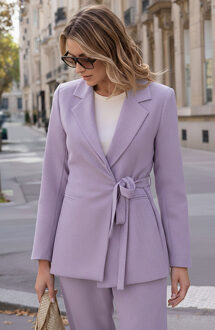 Classic Wrap Blazer Lila