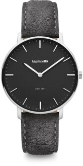 Classico 36 mm Zilver Zwart - dames horloge met leren band - 2230BLA