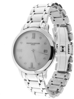 Classima 31mm Quartz Horloge met Diamanten Wijzerplaat Baume et Mercier , Gray , Dames - ONE Size
