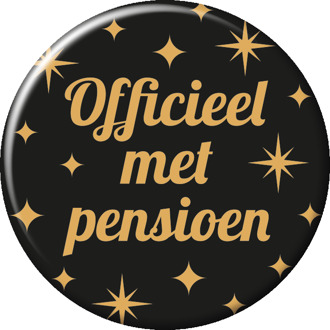 Classy Button 'Officieel Met Pensioen' Multikleur - Print
