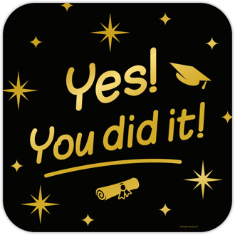 Classy Party Decoratiebord Yes You Did It Multikleur - Print