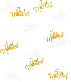 Classy Party Tafel Confetti Just Married Multikleur - Print
