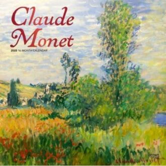 Claude Monet 2025 12 X 24 Inch Monthly Square Wall Calendar Foil Stamped Cover Plastic-Free - Browntrout