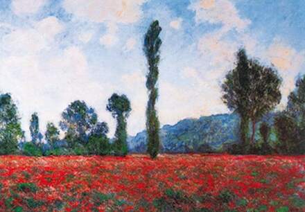 Claude Monet - Campo Di Papaveri Kunstdruk 100x70cm