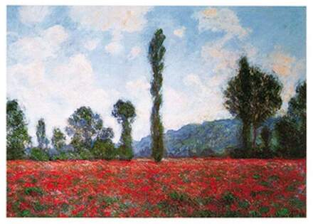 Claude Monet - Campo Di Papaveri Kunstdruk 50x40cm