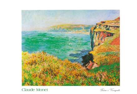 Claude Monet - Falaise à Varengeville Kunstdruk 70x50cm