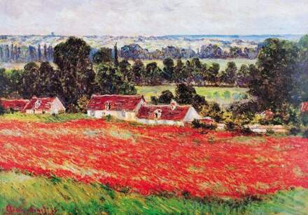 Claude Monet - Field Of Poppies Kunstdruk 100x70cm