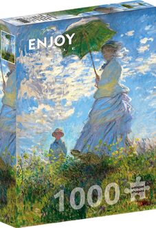 Claude Monet - Frau mit Sonnenschirm Puzzel (1000 stukjes)