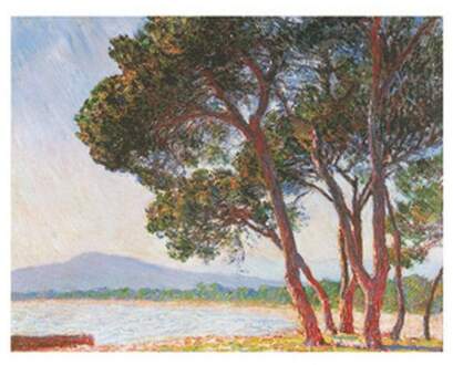 Claude Monet - La Plage De Juan-les-pins Kunstdruk 80x60cm