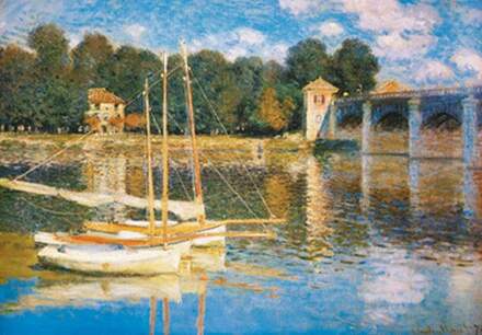 Claude Monet - Le Pont D'argenteuil Kunstdruk 98x68cm