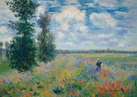 Claude Monet - Les Coquelicots Kunstdruk 29.7x21cm