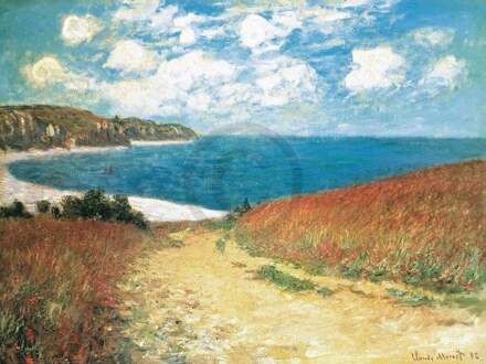 Claude Monet - Meadow Road To Pourville 1882 Kunstdruk 80x60cm