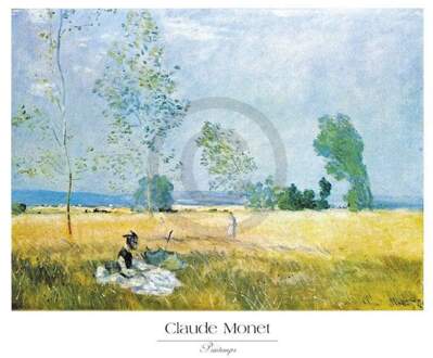 Claude Monet - Printemps Kunstdruk 70x50cm