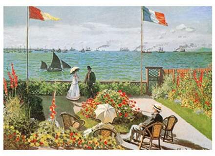 Claude Monet - Terazza Sul Mare A Saint-adresse Kunstdruk 50x40cm