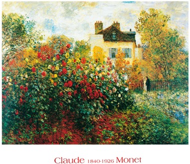 Claude Monet - The Artist's Garden Kunstdruk 70x50cm