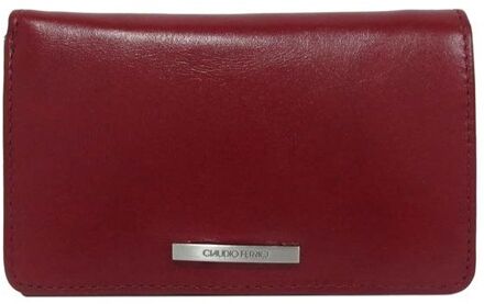 Claudio Ferrici Dames portemonnee Classico Leer - rood