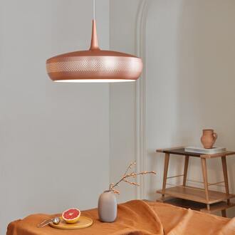 Clava Dine hanglamp brushed copper - met koordset wit - Ø 43 cm Koper