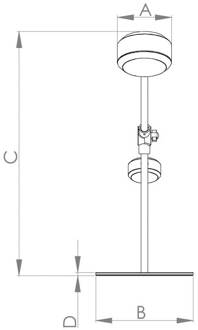 Clavellina Tafellamp - LED - 45 cm - Zwart|Wit